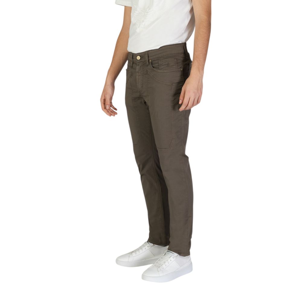 Jeckerson Brown Cotton Skinny Pant