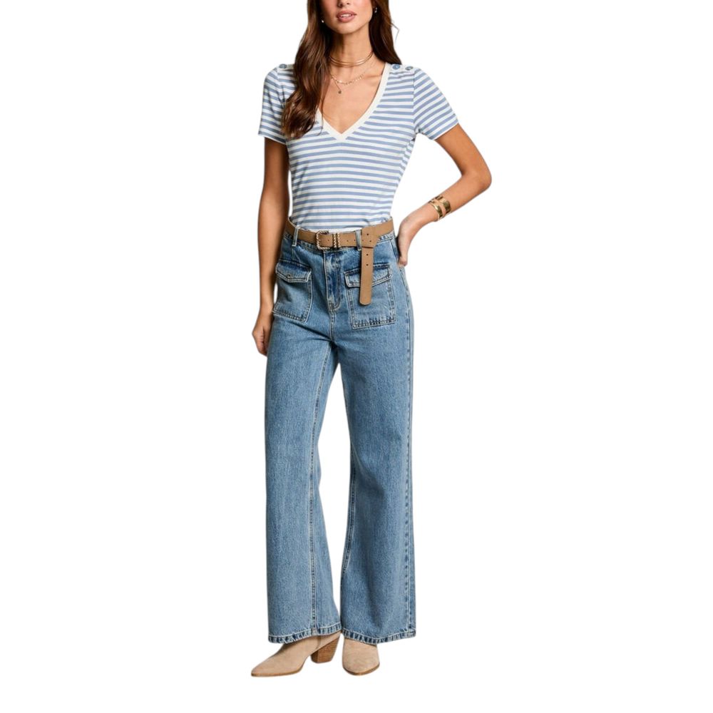 Morgan De Toi White Viscose T-Shirt