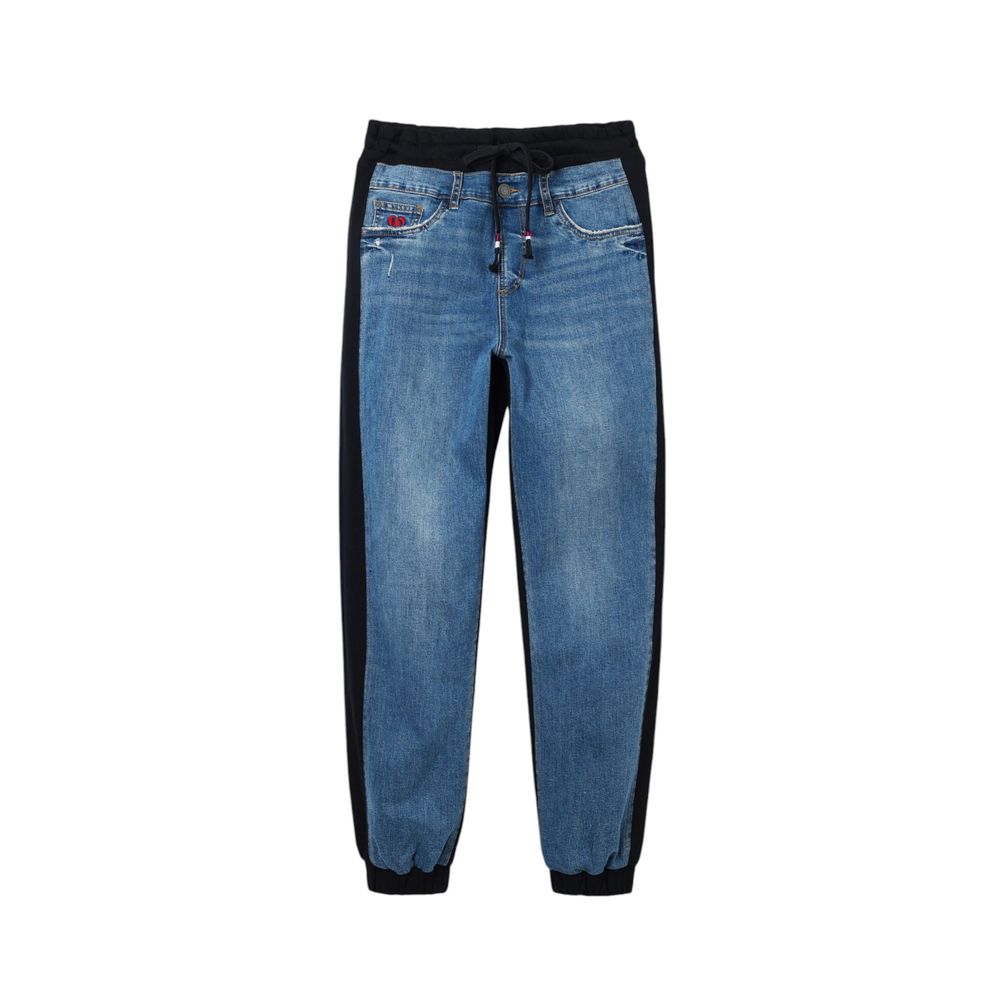 Desigual Black Cotton Mom Jean
