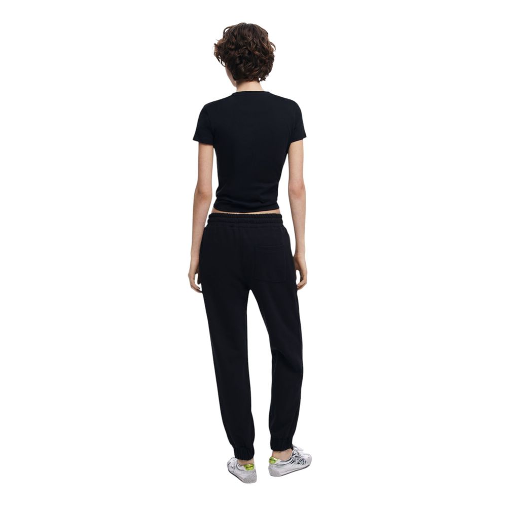 Desigual Black Cotton Mom Jean