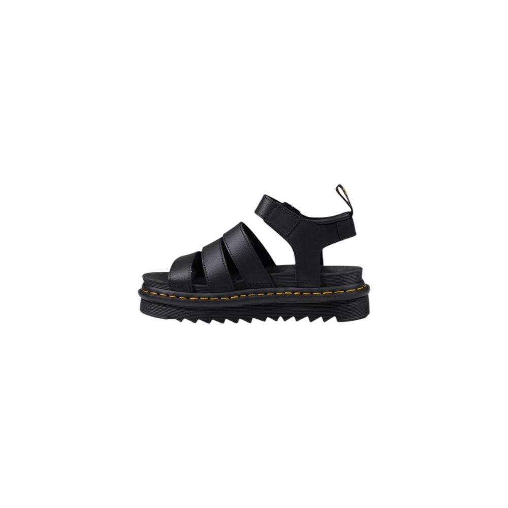 Dr. Martens Black Leather Flat Sandals