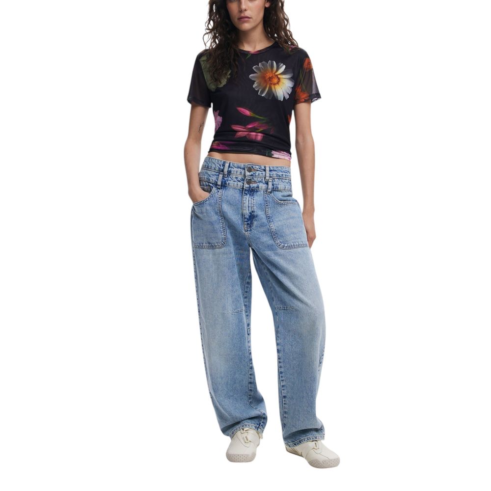 Desigual Black Polyester T-Shirt
