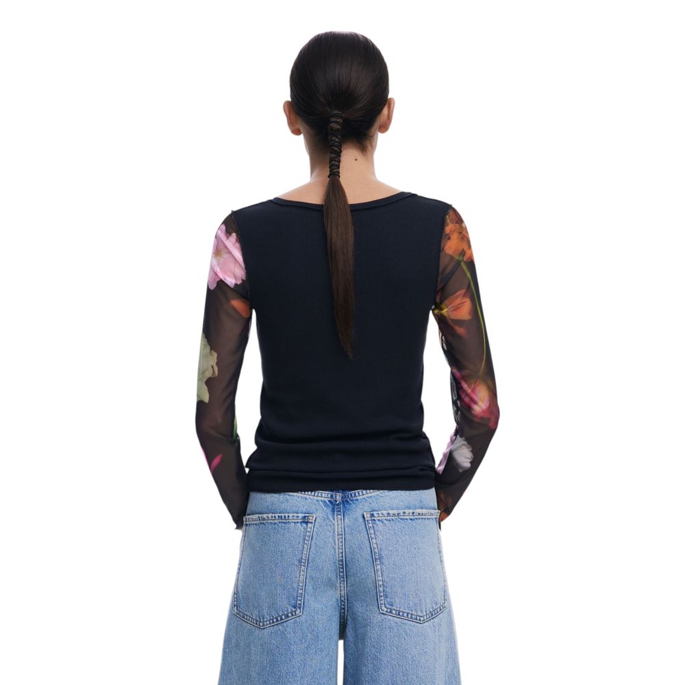 Desigual Black Cotton Long Sleeve
