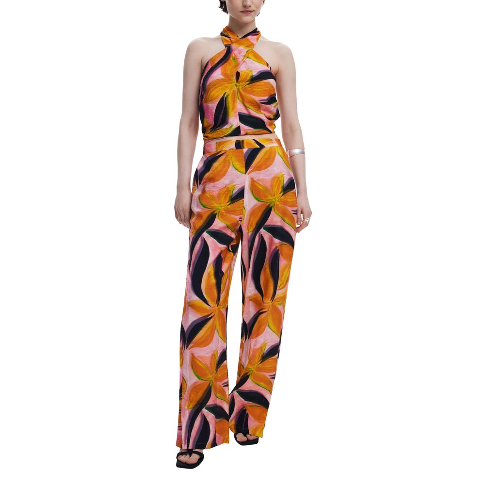 Desigual Orange Viscose Pant