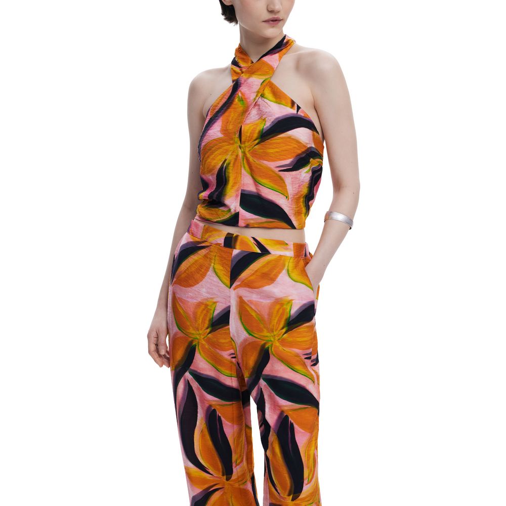 Desigual Orange Viscose Pant