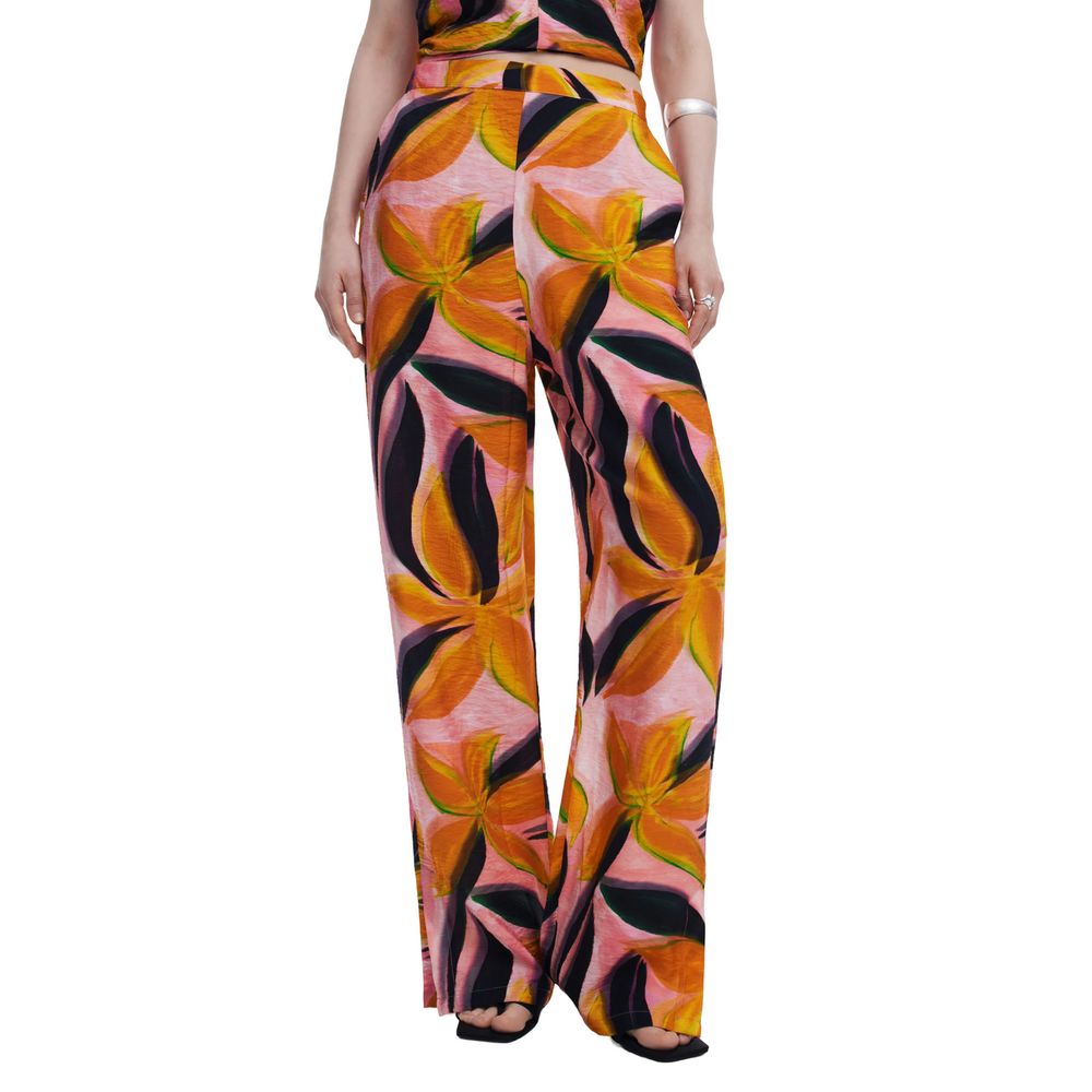 Desigual Orange Viscose Pant