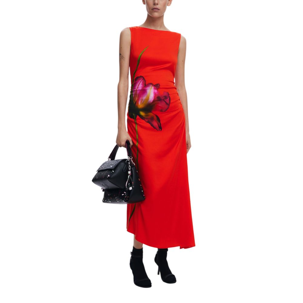 Desigual Red Viscose Long
