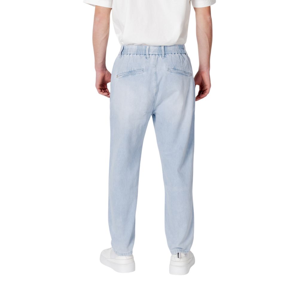 Gianni Lupo Blue Cotton Slim Fit Jean
