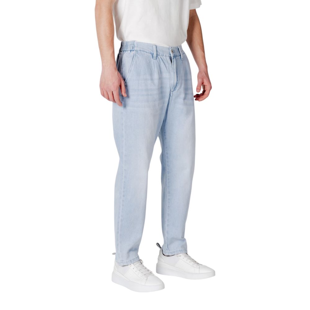 Gianni Lupo Blue Cotton Slim Fit Jean
