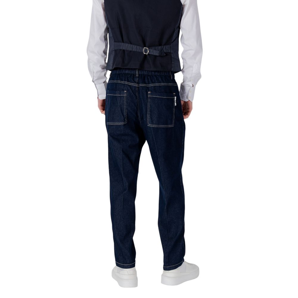 Gianni Lupo Blue Cotton Relaxed Fit Jean