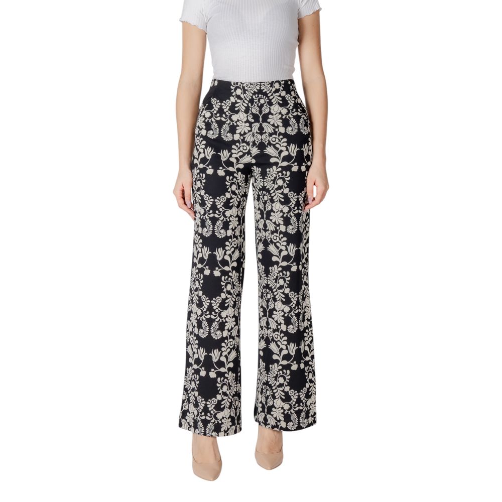 ICHI Black Polyester Pant