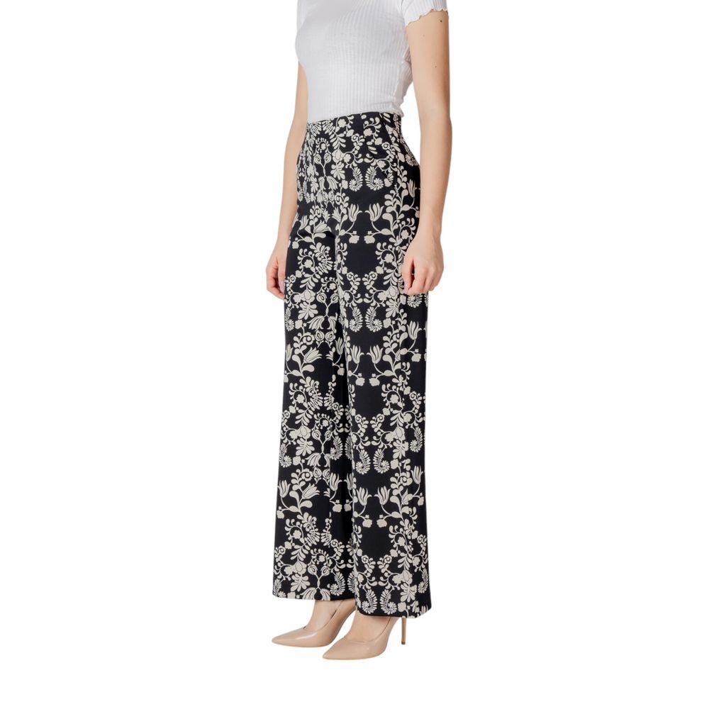 ICHI Black Polyester Pant