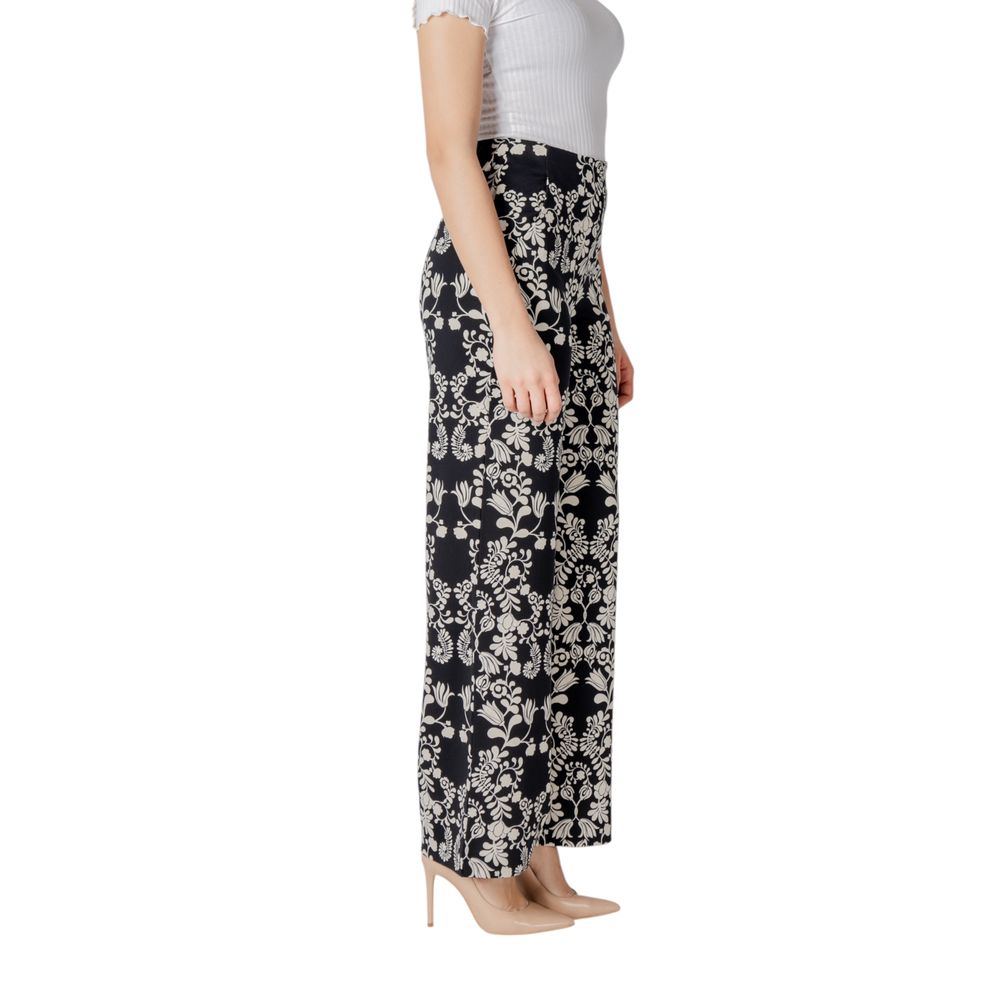 ICHI Black Polyester Pant