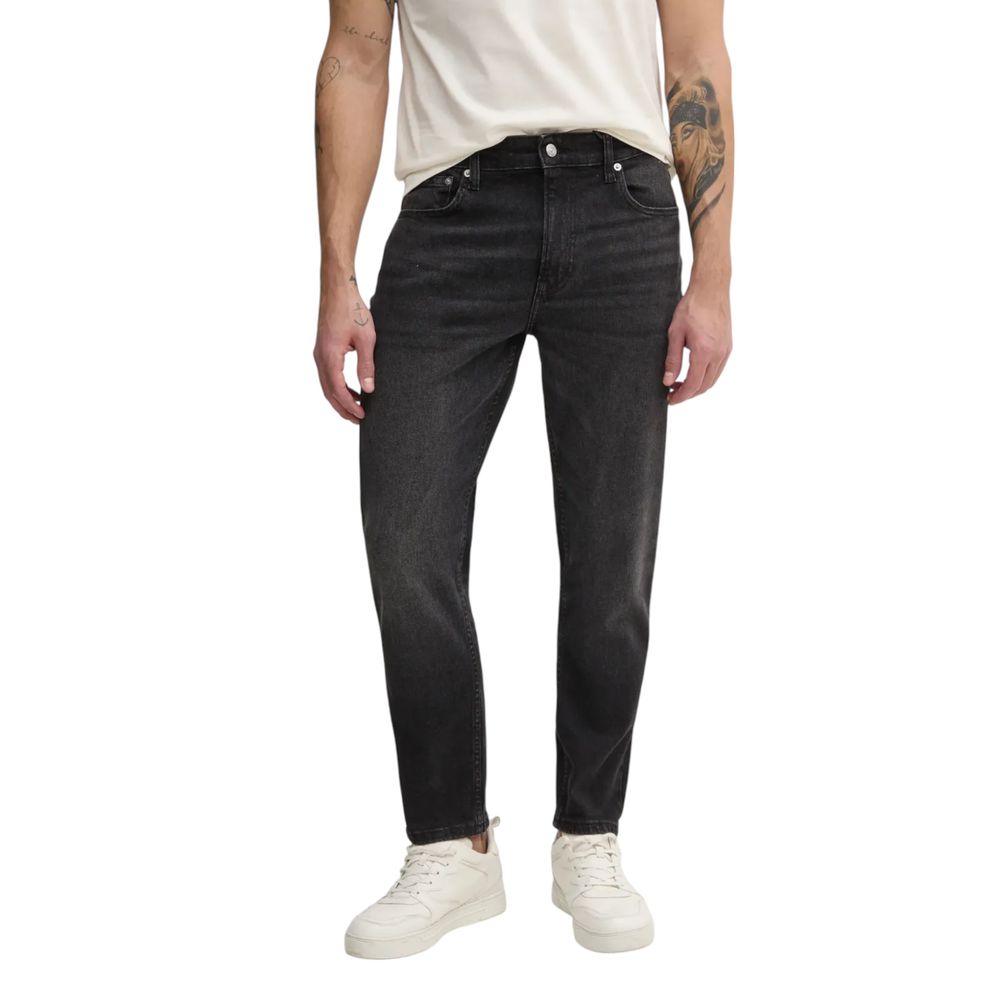 Calvin Klein Jeans Black Cotton Relaxed Fit Jean