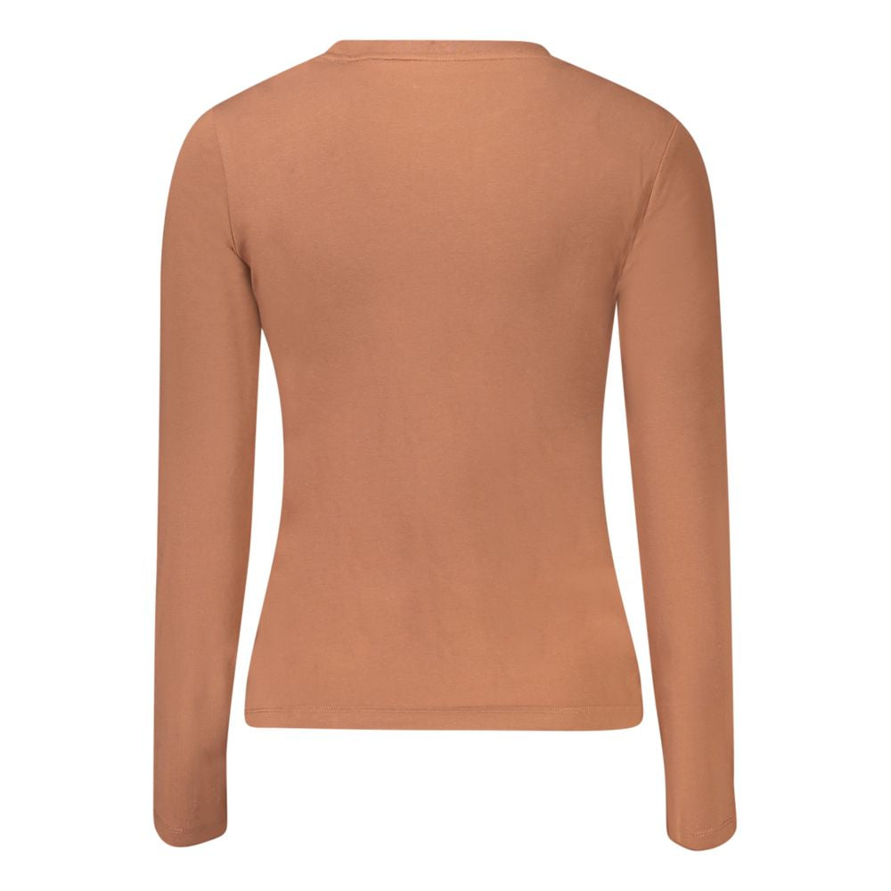 Guess Jeans Brown Cotton Women T-Shirt