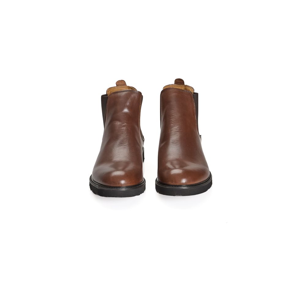 Roberto Pepe Luxury Brown Calfskin Men Boot
