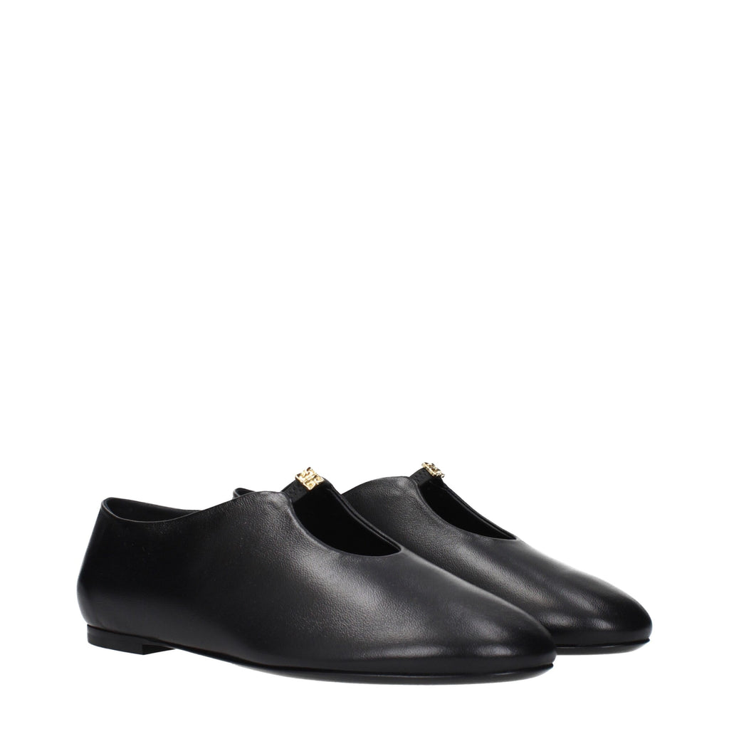 Givenchy Black Leather Ballet Flats