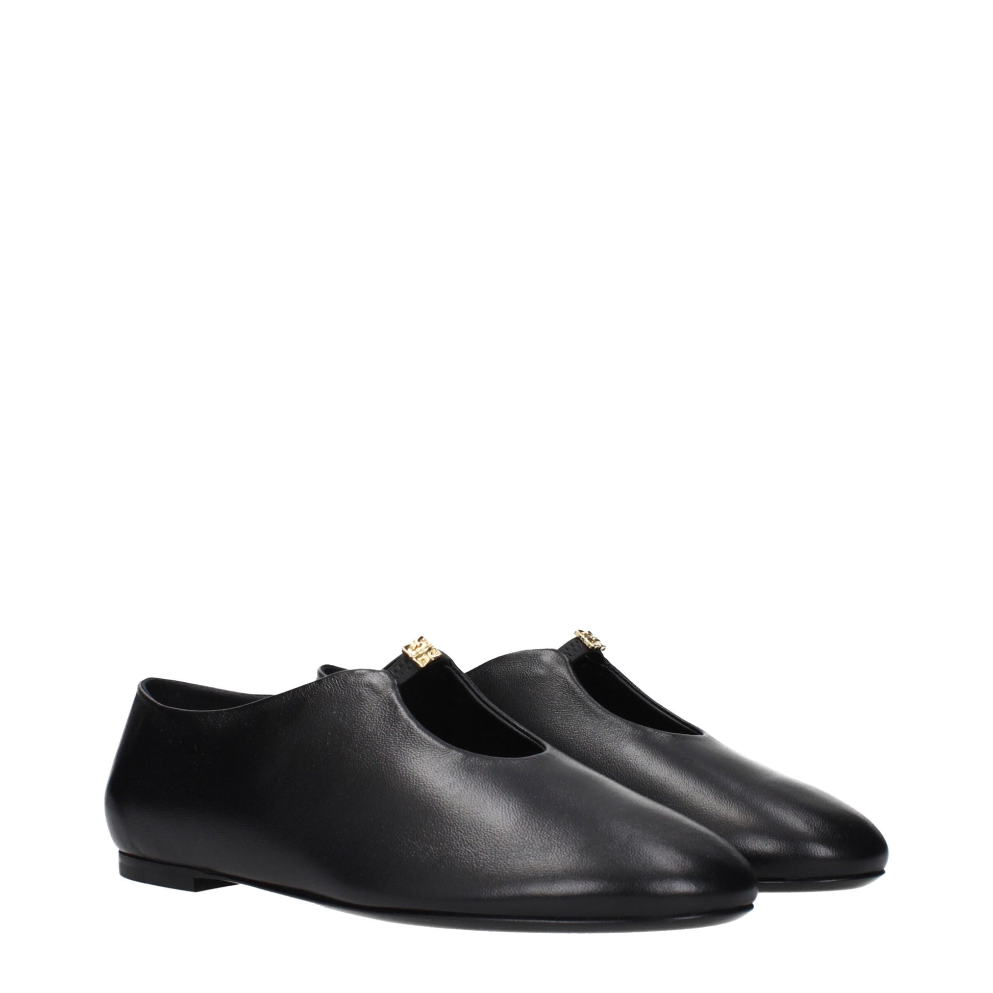 Givenchy Black Leather Ballet Flats