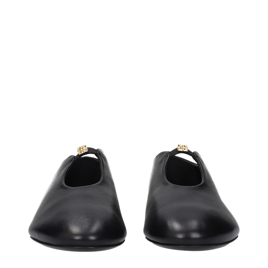 Givenchy Black Leather Ballet Flats