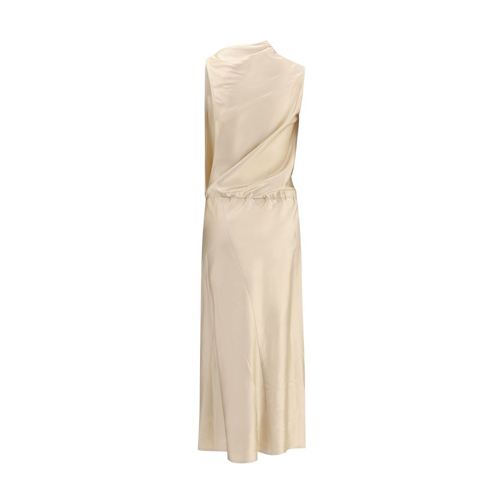 Magda Butrym Cream Silk Casual Dress