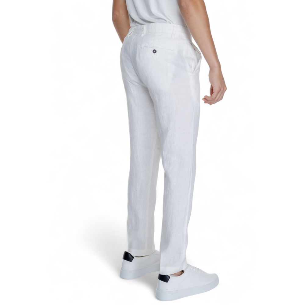 Borghese White Linen Pant