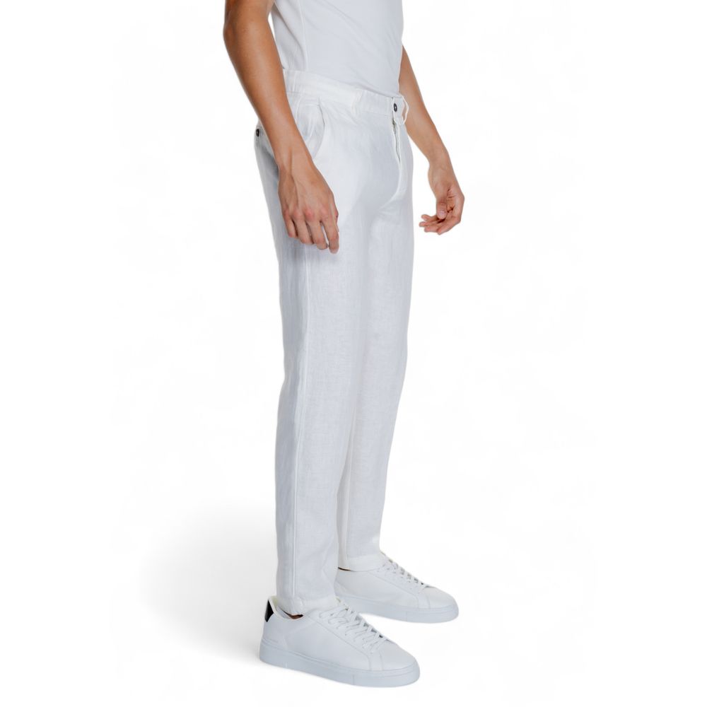 Borghese White Linen Pant