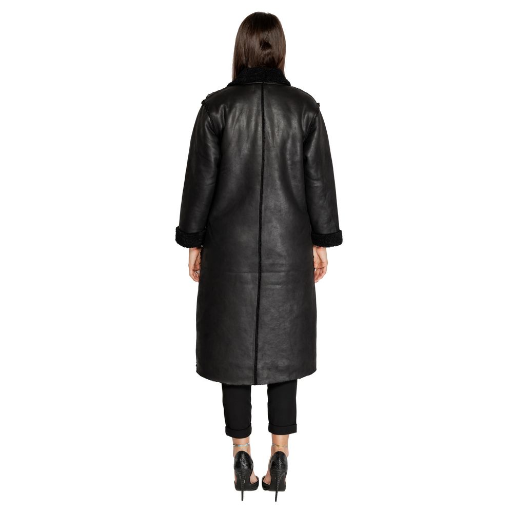 Cleré Black Polyester Coat