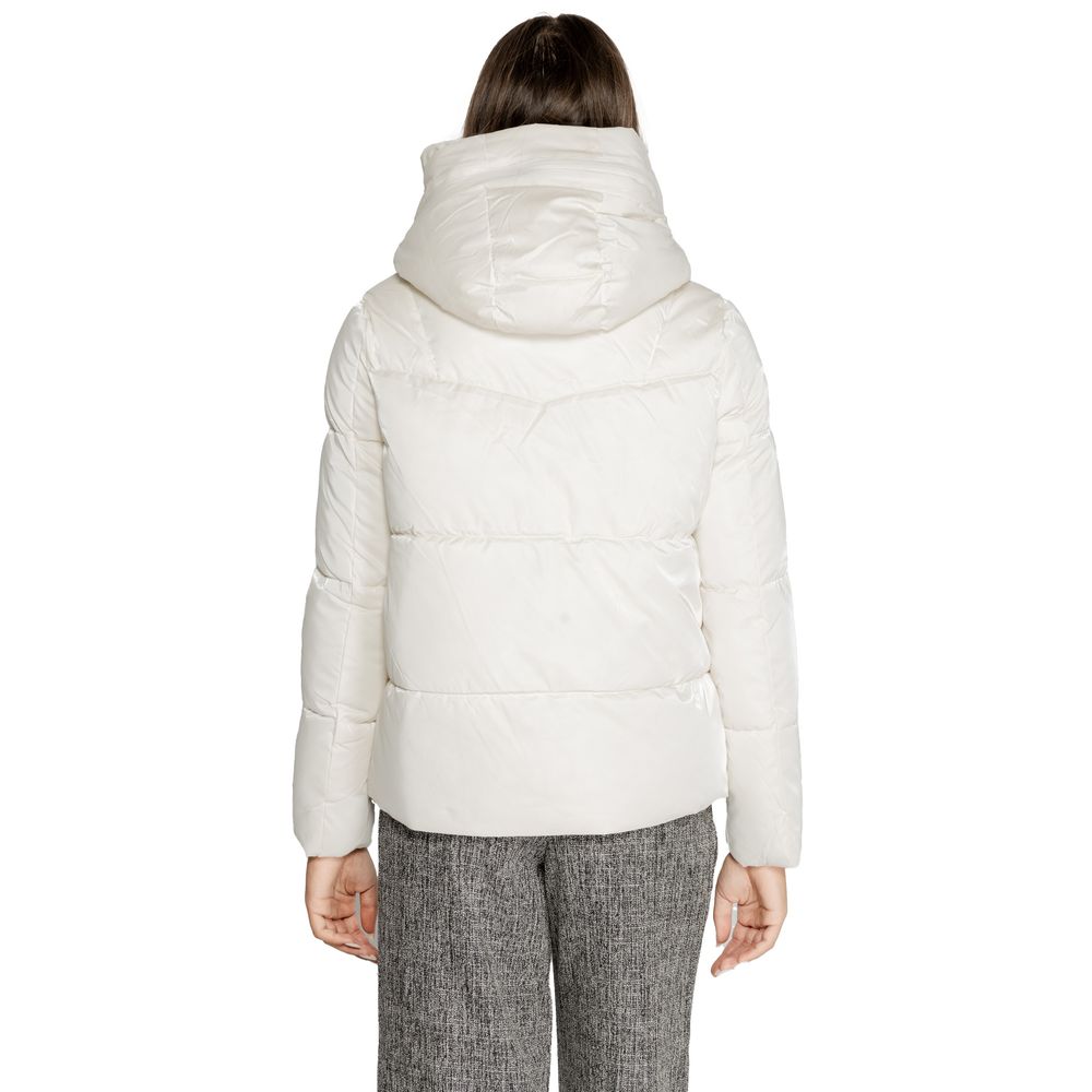 Cleré Cream Polyester Jackets & Coat