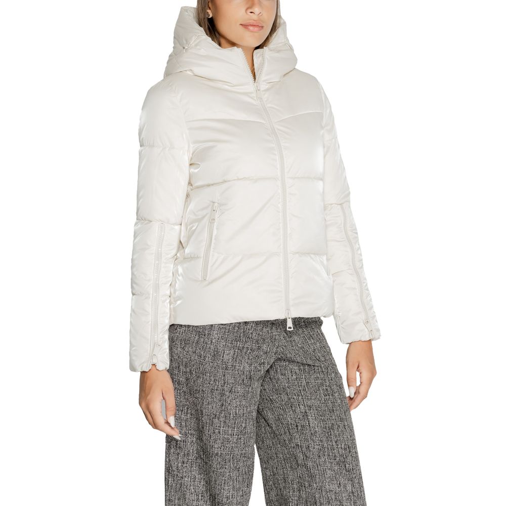 Cleré Cream Polyester Jackets & Coat