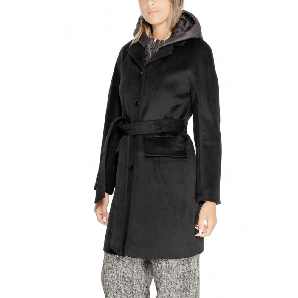 Cleré Black Polyester Coat