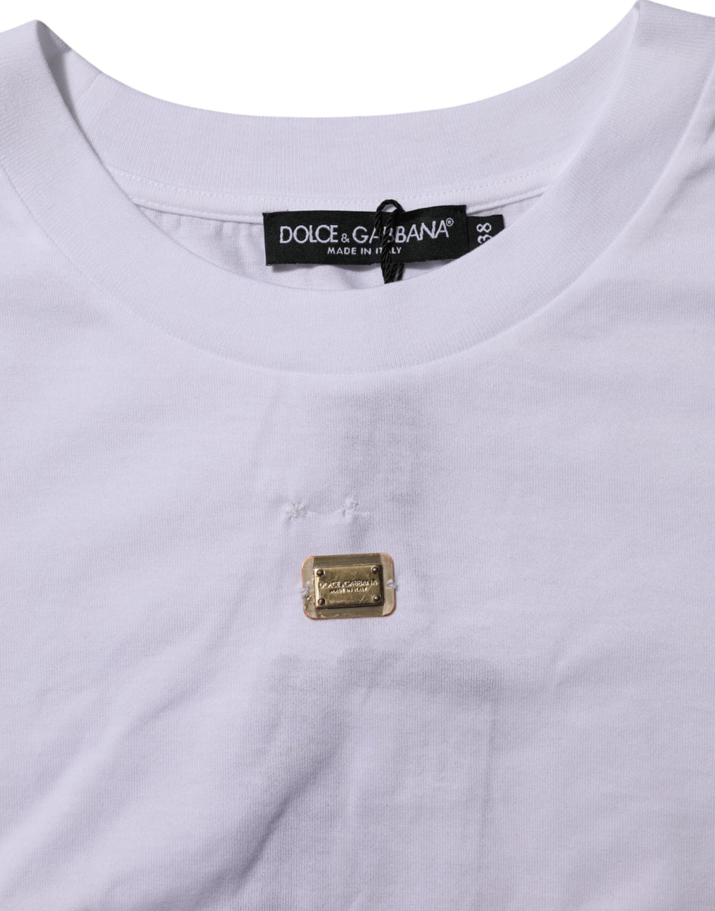Dolce & Gabbana T-Shirt White Cotton Round Neck Short Sleeves I