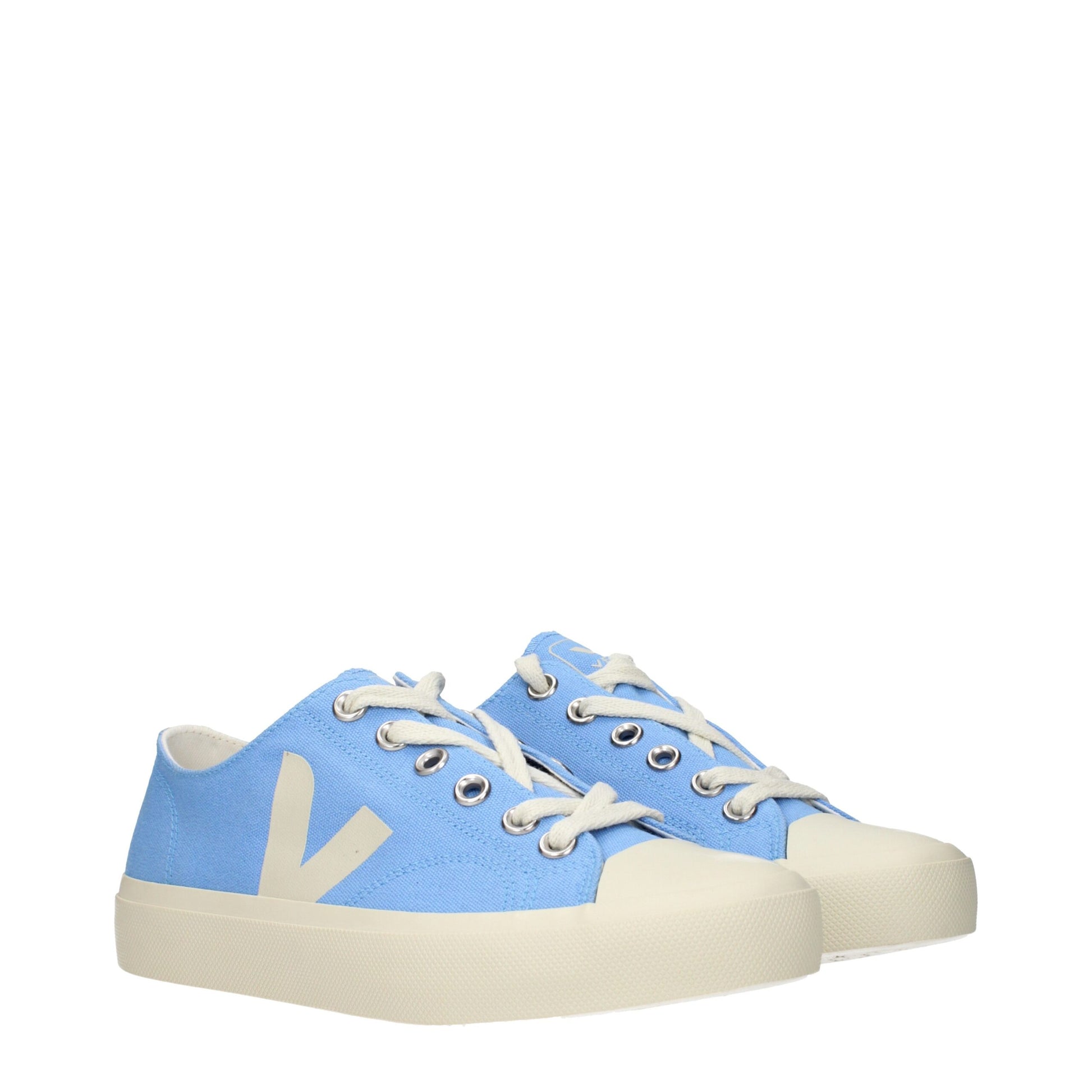 Veja Light Blue Fabric Low Tops