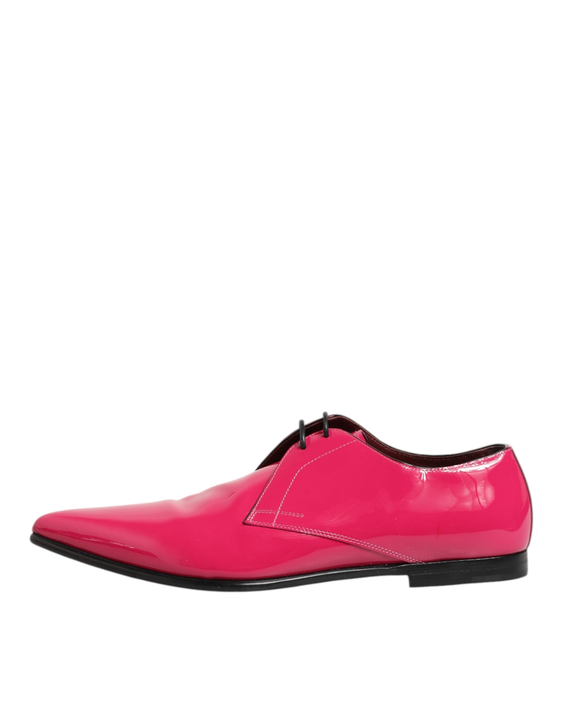 Dolce & Gabbana Pink Patent Leather Lace Up Dress Derby Shoes