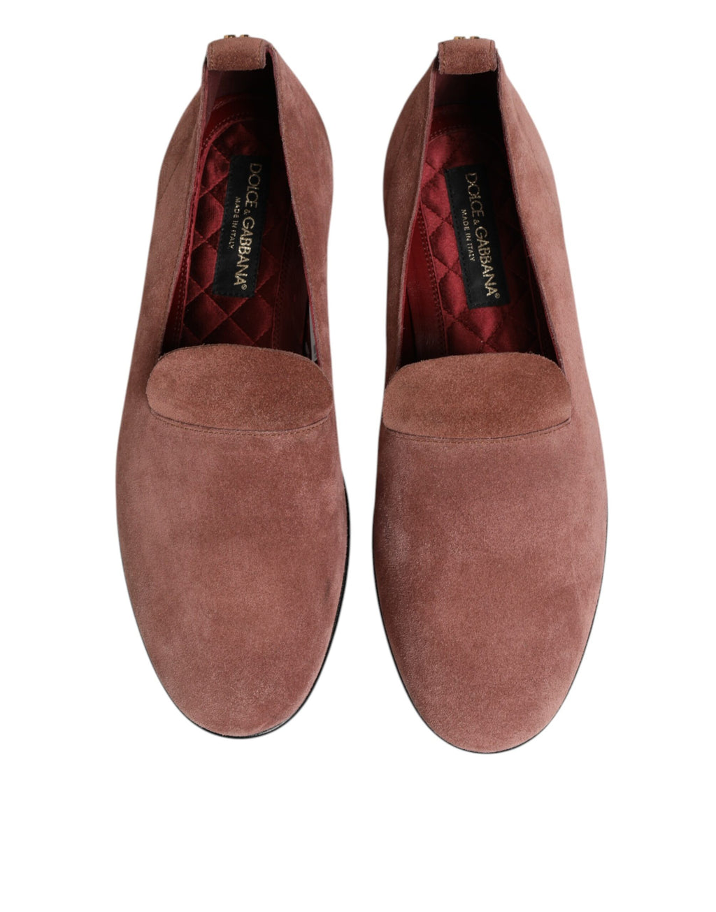 Dolce & Gabbana Pink Suede Loafers Formal Men Dress Shoes