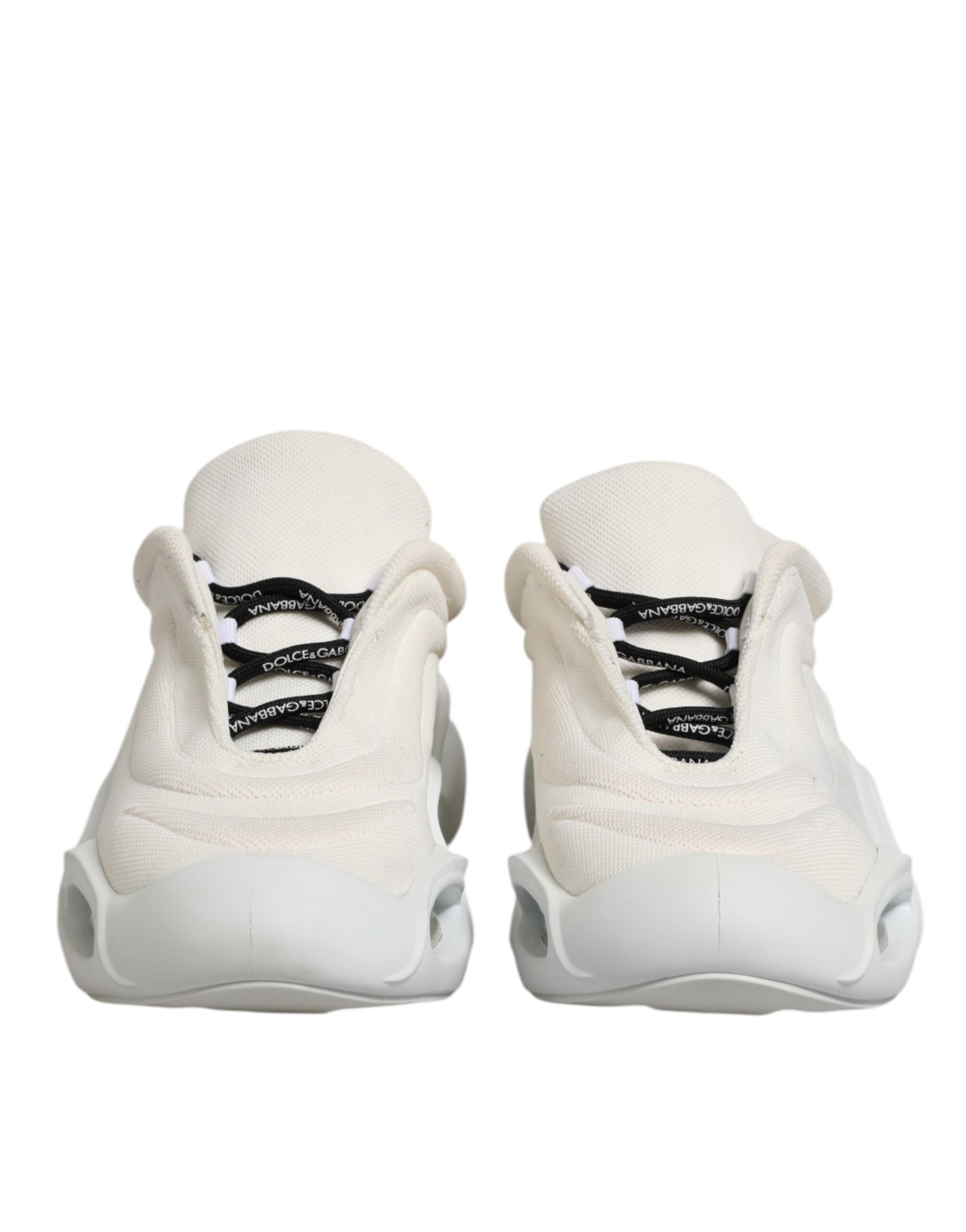 Dolce & Gabbana White Lace Up Wave Low Top Men Sneaker Shoes