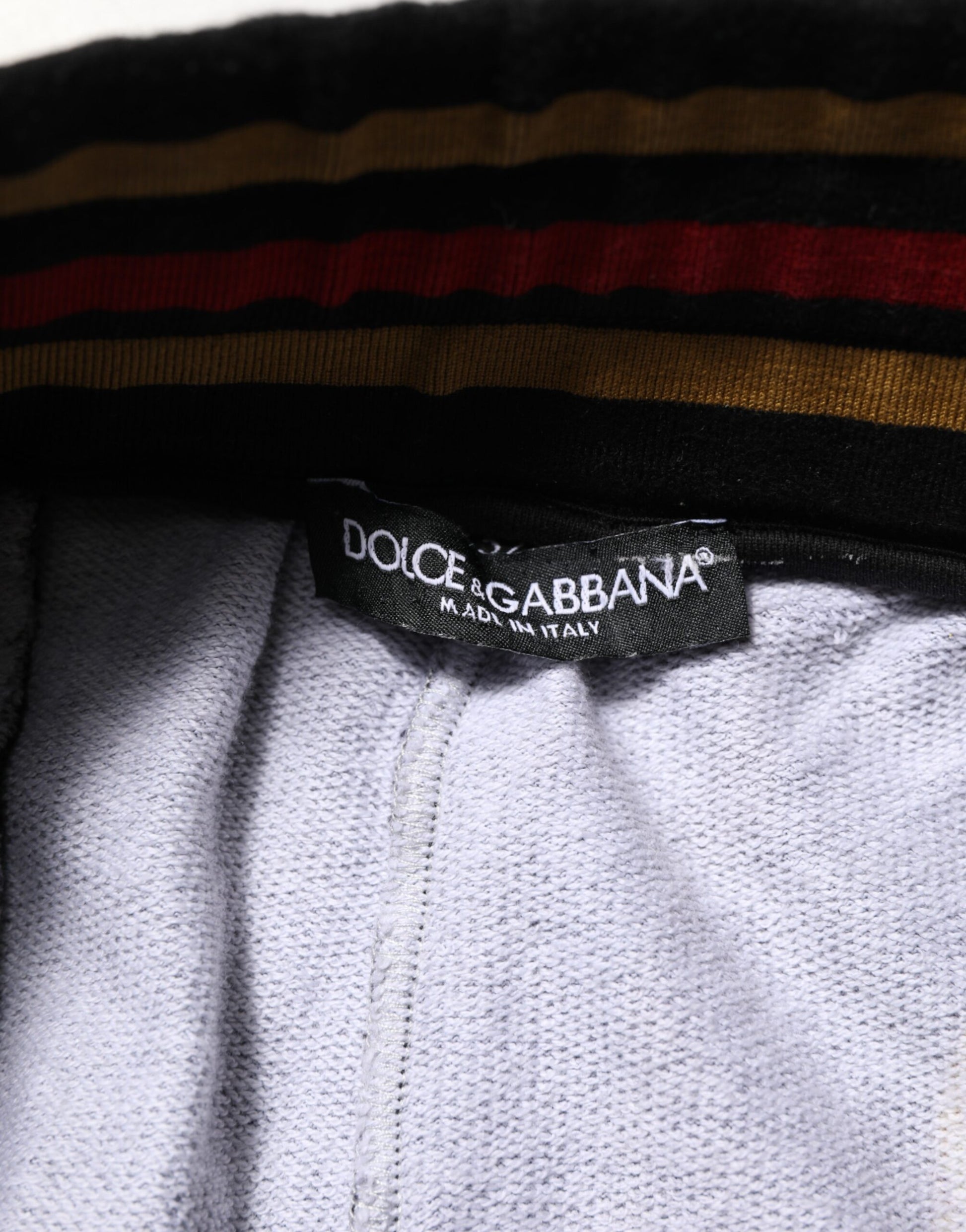 Dolce & Gabbana Black Baroque Crest Logo Men Trackpants Pants