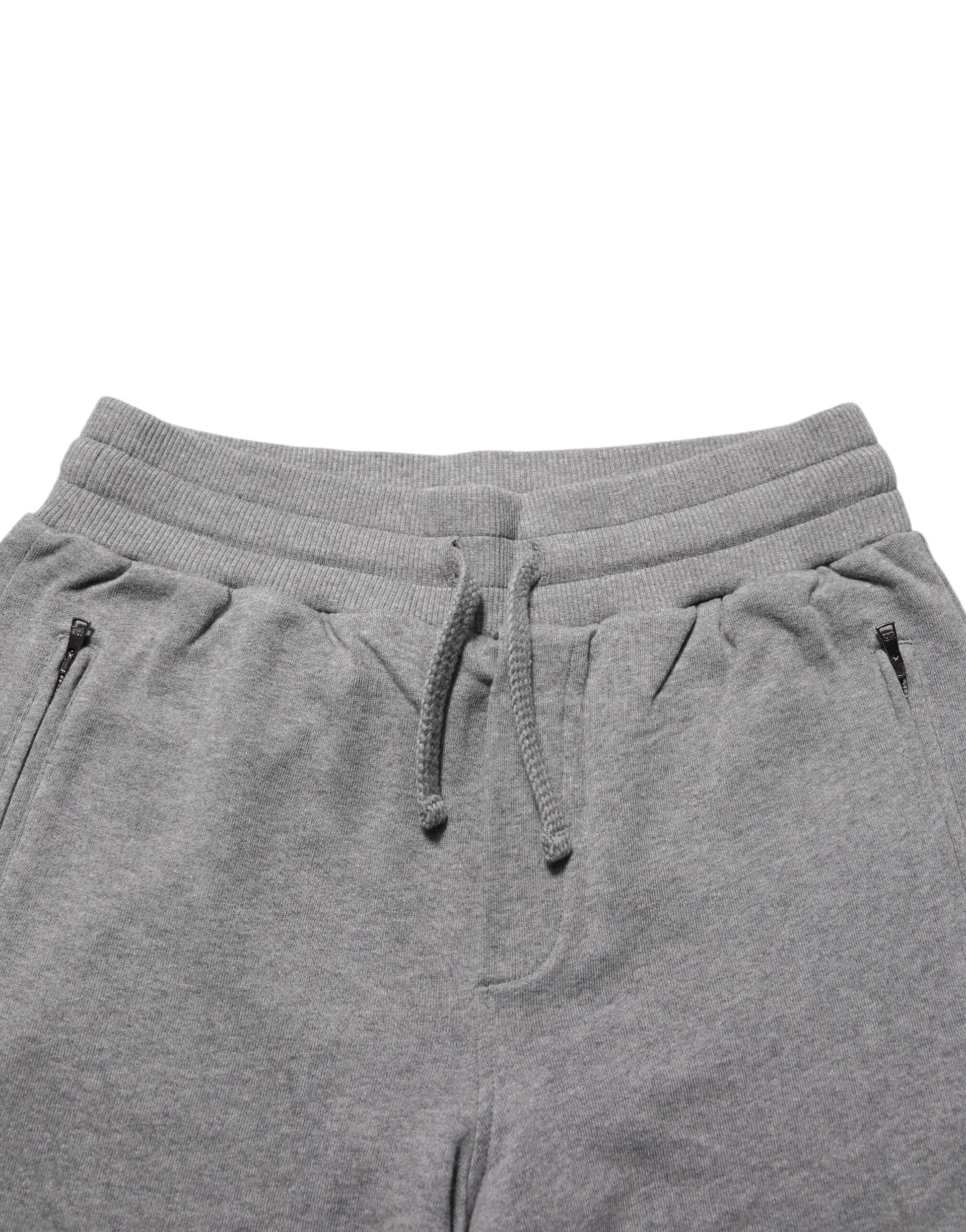 Dolce & Gabbana Cotton Jogger Sweatpants Trouser Gray
