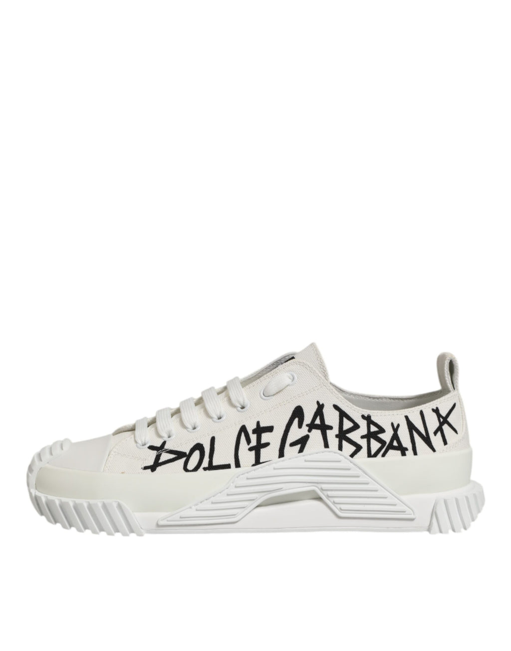 Dolce & Gabbana White Cotton NS1 Low Top Sneaker Shoes