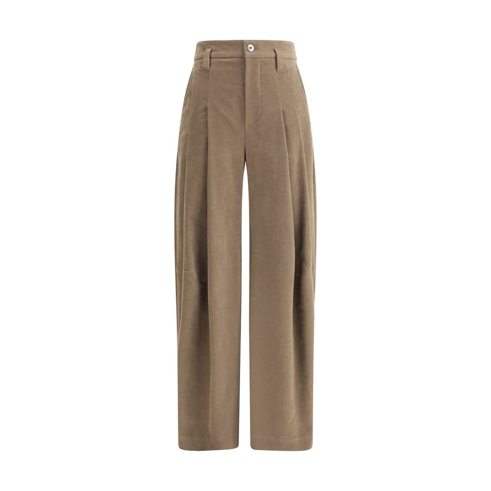 Brunello Cucinelli Brown Cotton Casual Pants
