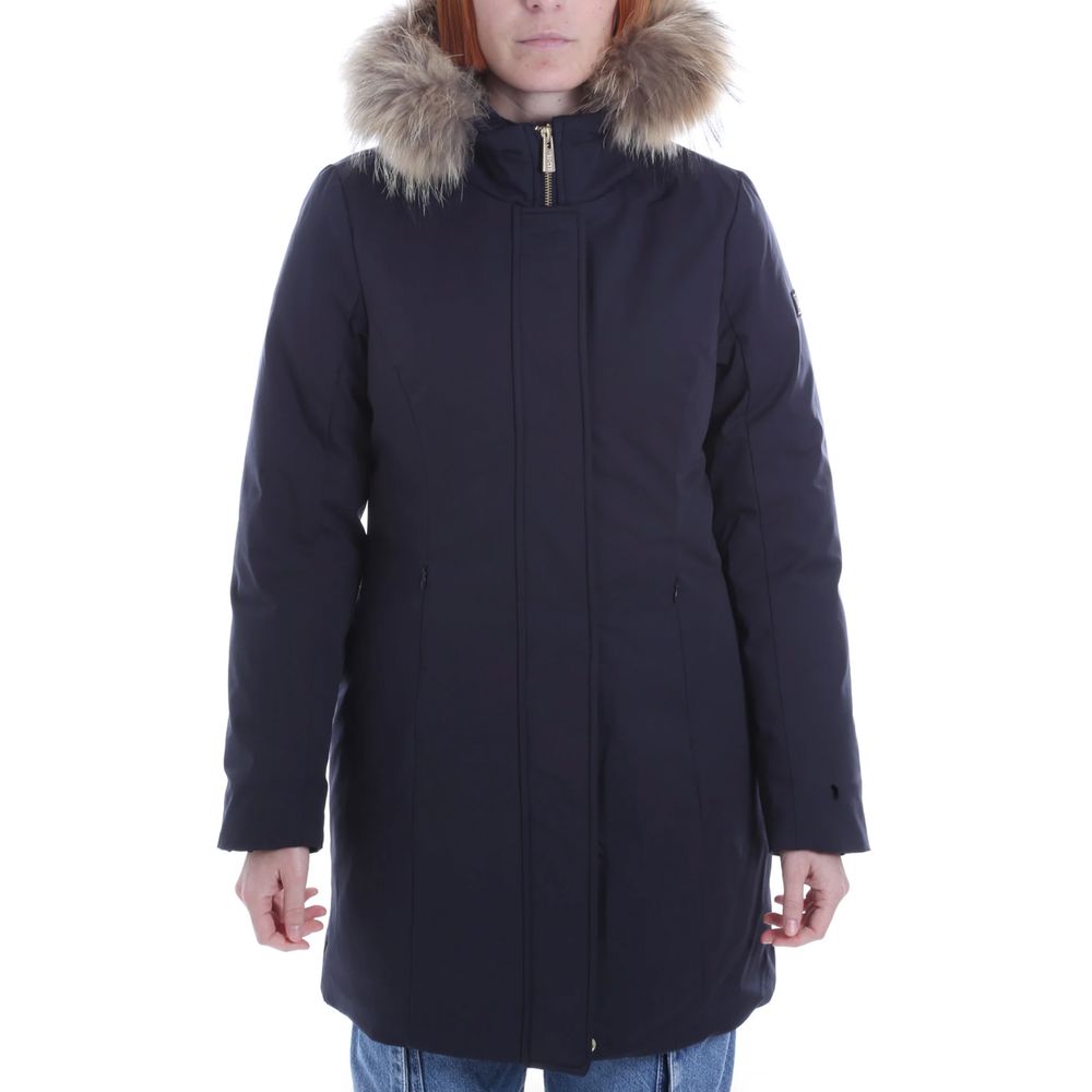 Yes Zee Blue Nylon Jackets & Coat