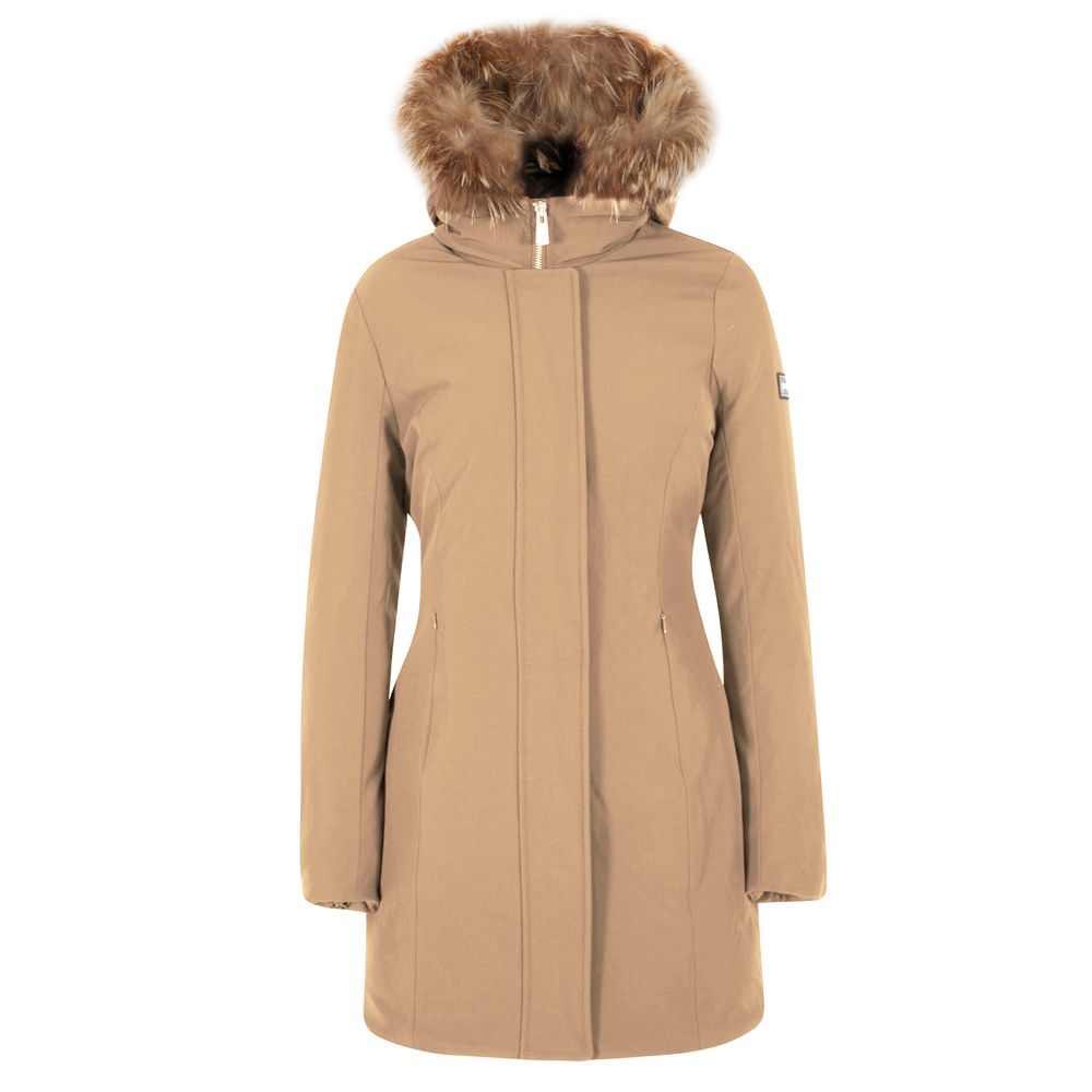 Yes Zee Brown Nylon Jackets & Coat