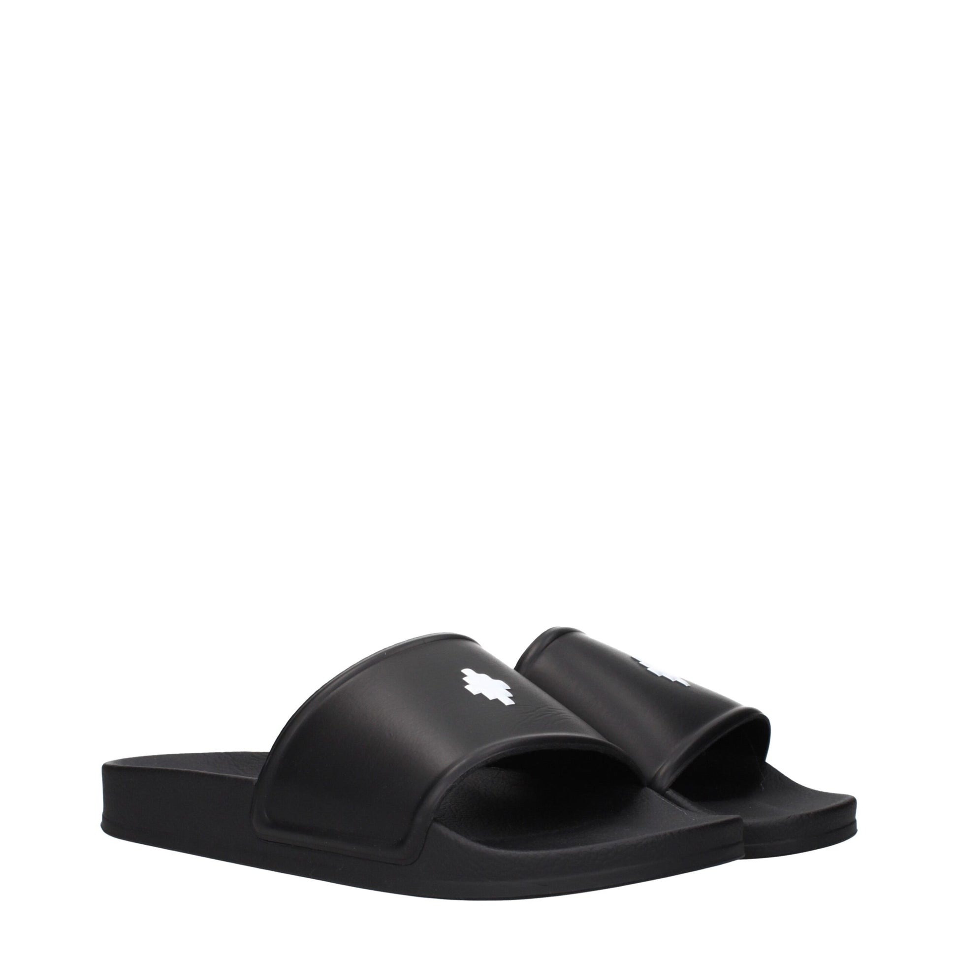 Marcelo Burlon Black Cotton Slippers
