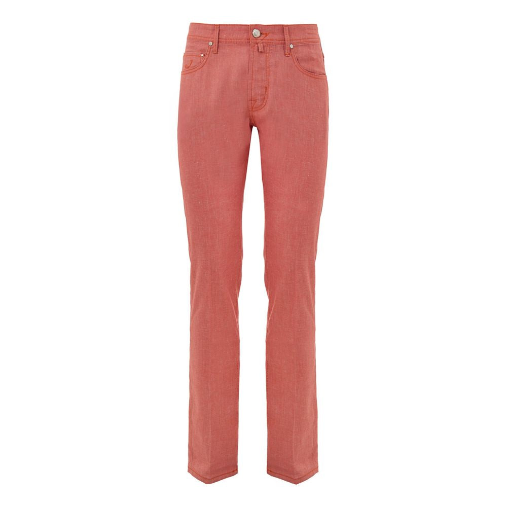 Jacob Cohen Red Cotton Skinny Pant
