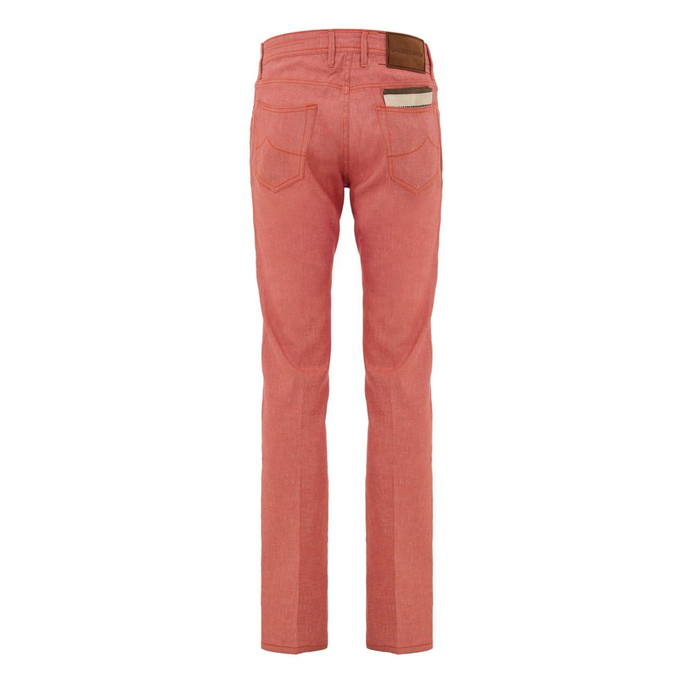 Jacob Cohen Red Cotton Skinny Pant