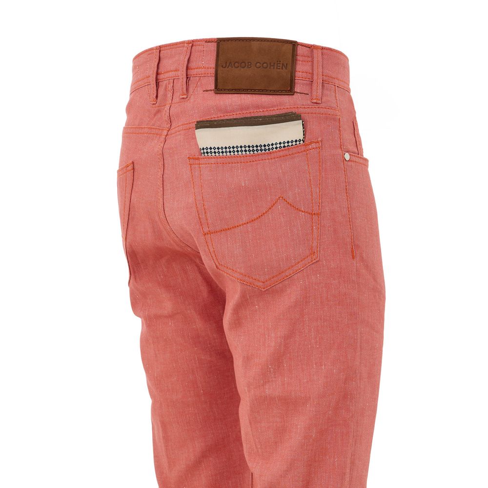 Jacob Cohen Red Cotton Skinny Pant