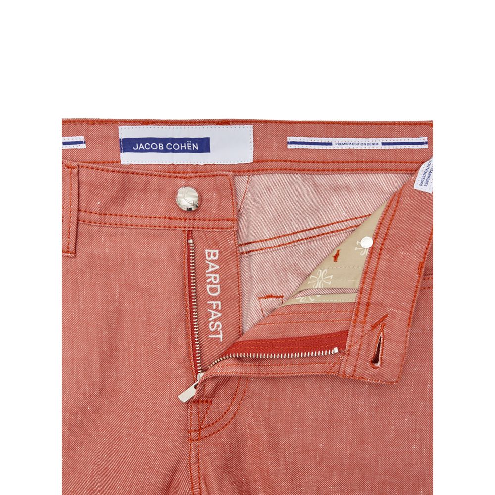 Jacob Cohen Red Cotton Skinny Pant