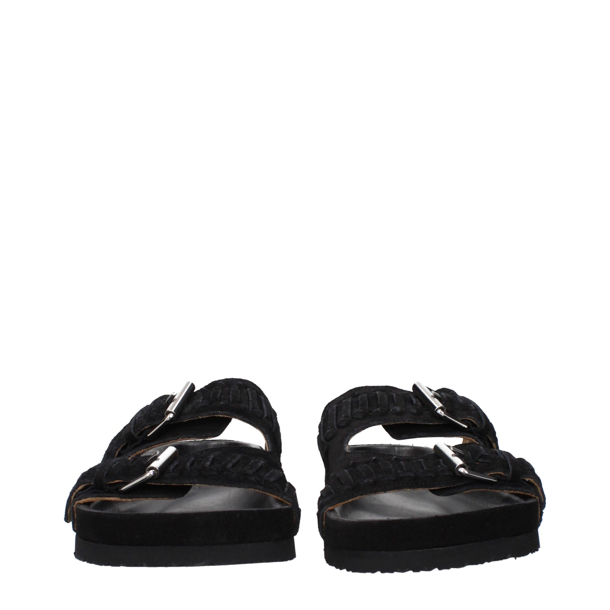 Isabel Marant Black Leather Slippers
