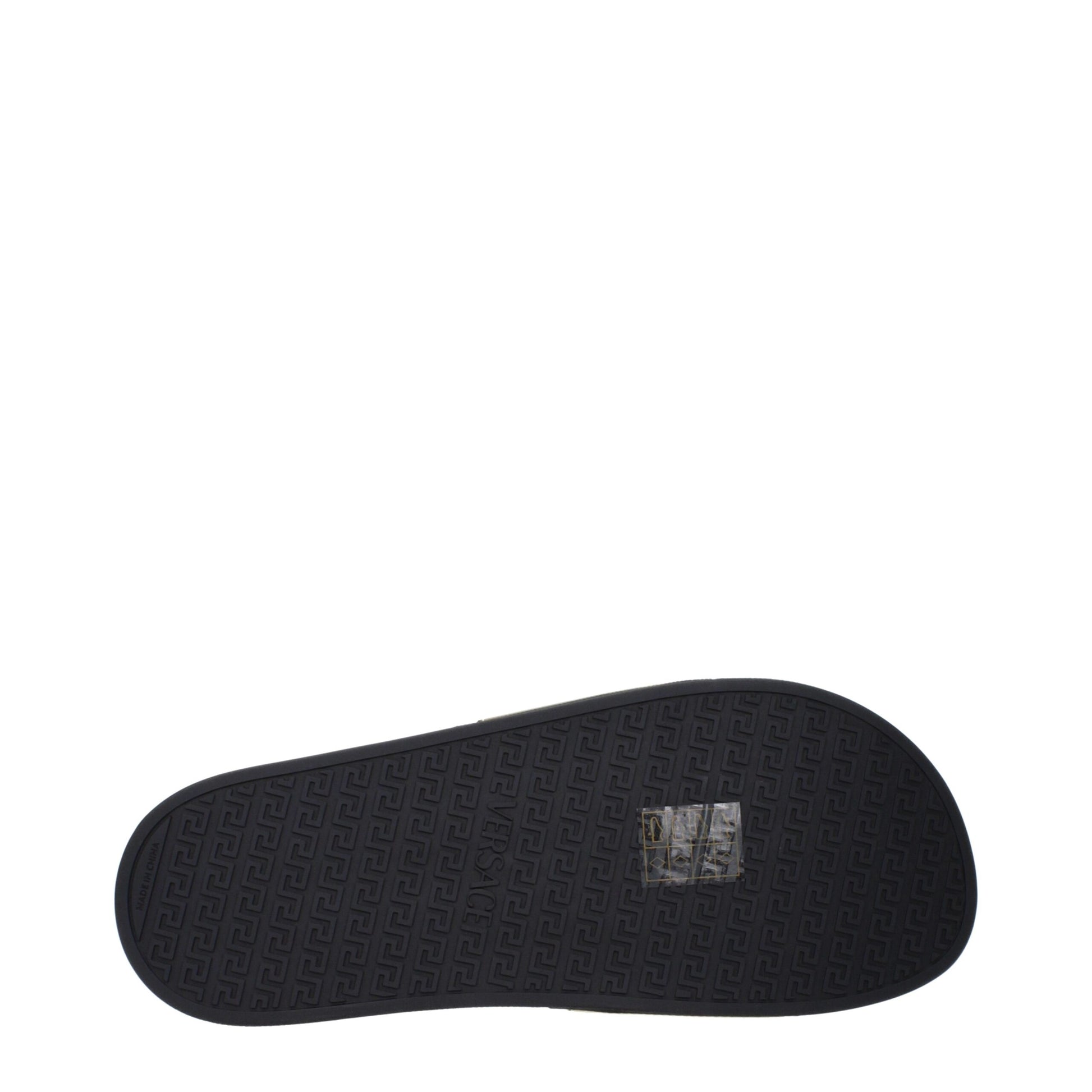 Versace Black Cotton Slippers Sandals
