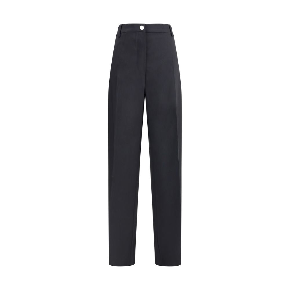 Max Mara Black Fleece Wool Casual Pants