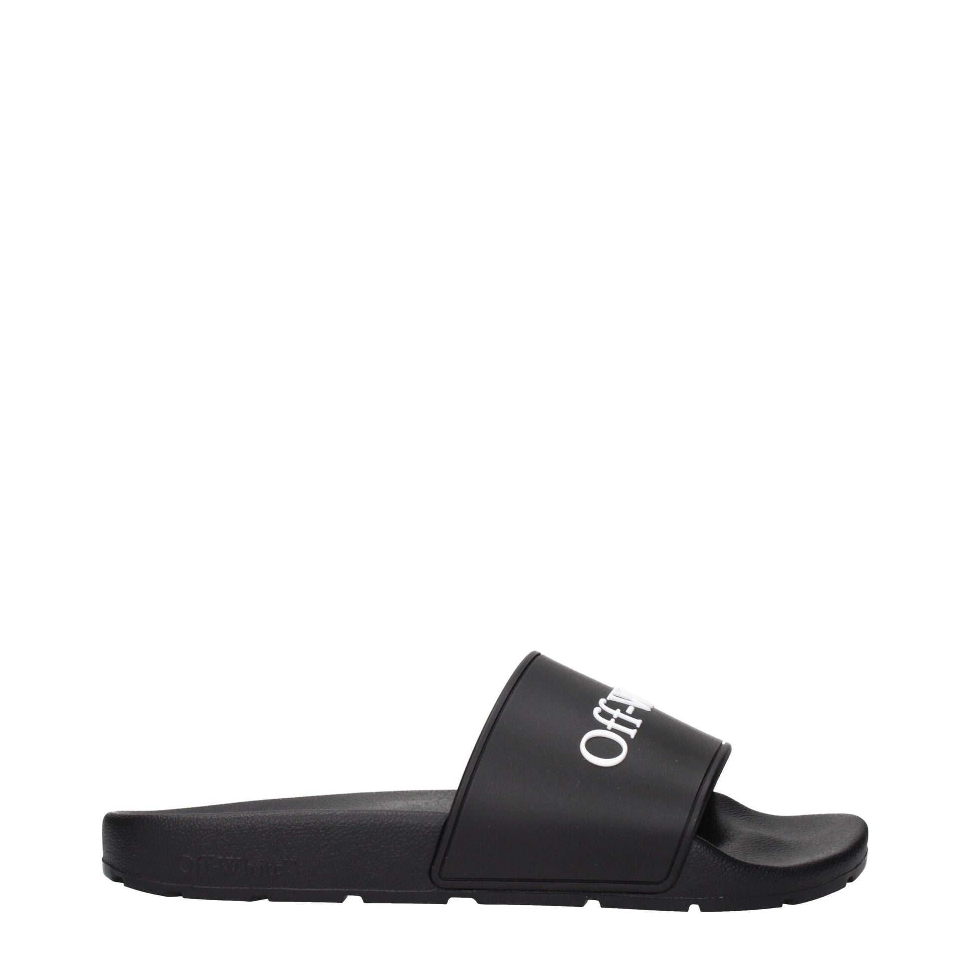 Off-White Black Cotton Slippers